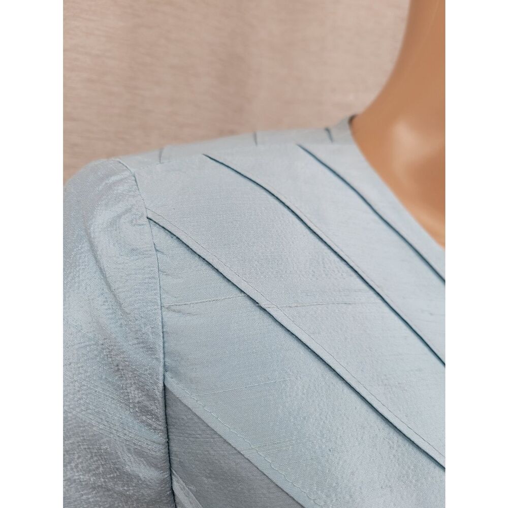 Silk Y2K Spenser Jeremy Light Blue Women's Skirt Suit Two-Piece Set Blazer - Picture 5 of 14